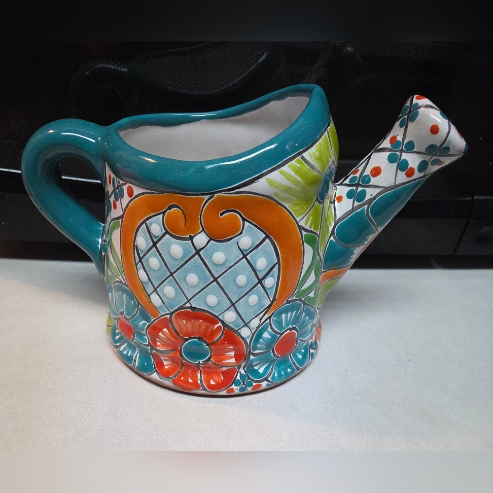 Talavera Watering Can Planter 5.5"
